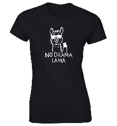 Koszulka damska czarna No Drama Lama